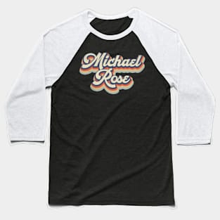 Retro Michael Pattern 70s 80s 90s Birthday Classic Style Baseball T-Shirt